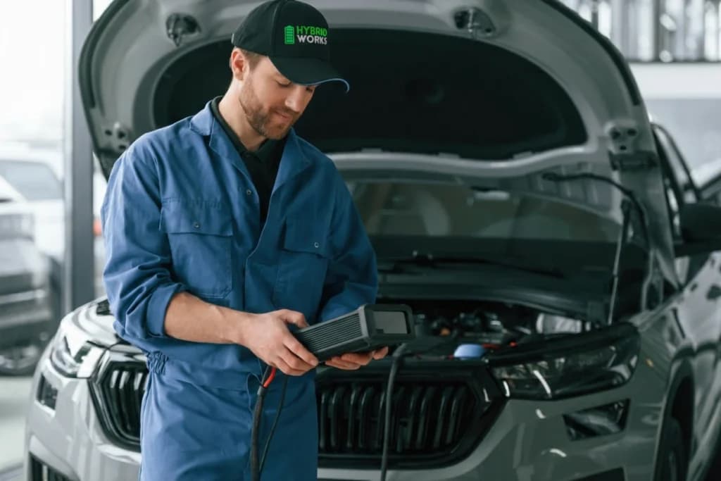 Hybrid battery service visual
